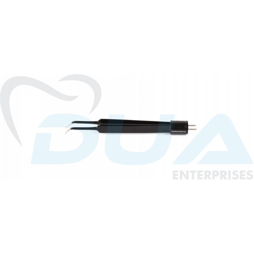 6 Bi-polar Jeweler Forceps, Angled - Image 1