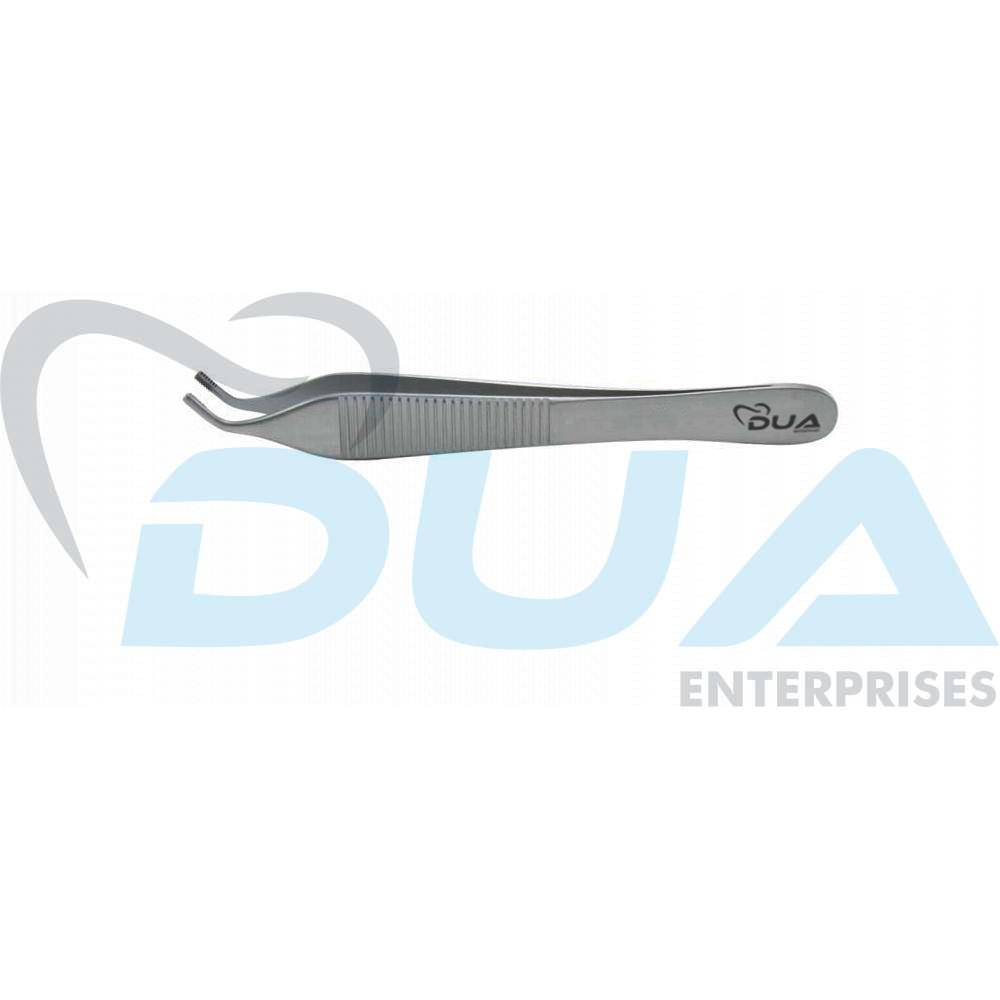 1-6-1.jpg Adson Brown Curved Delicate Tissue Forcep 9×9 Teeth - Image 1