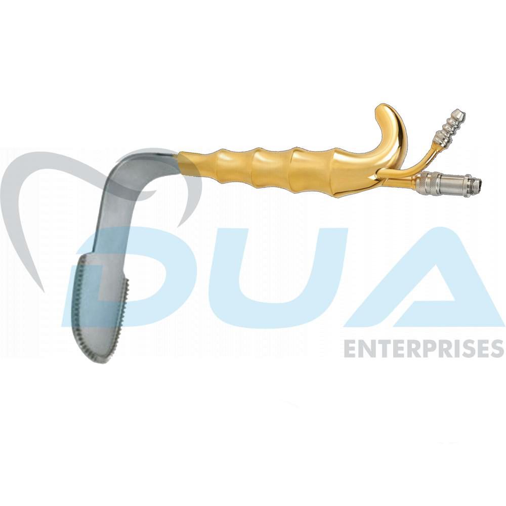 2-1-5.jpg Epstein Abdominoplasty Retractor, Straight Blade With Fiber Optic And Suction Tube - Image 1