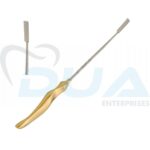 SHAPER/LANGENBECK FRONTOGLABELLAR DISSECTOR, CURVED “S” SHAPED, BLADE WIDTH 7 MM, LENGTH 10”/ 26.5 CM, WITH ERGO-HANDLE, MALLEABLE