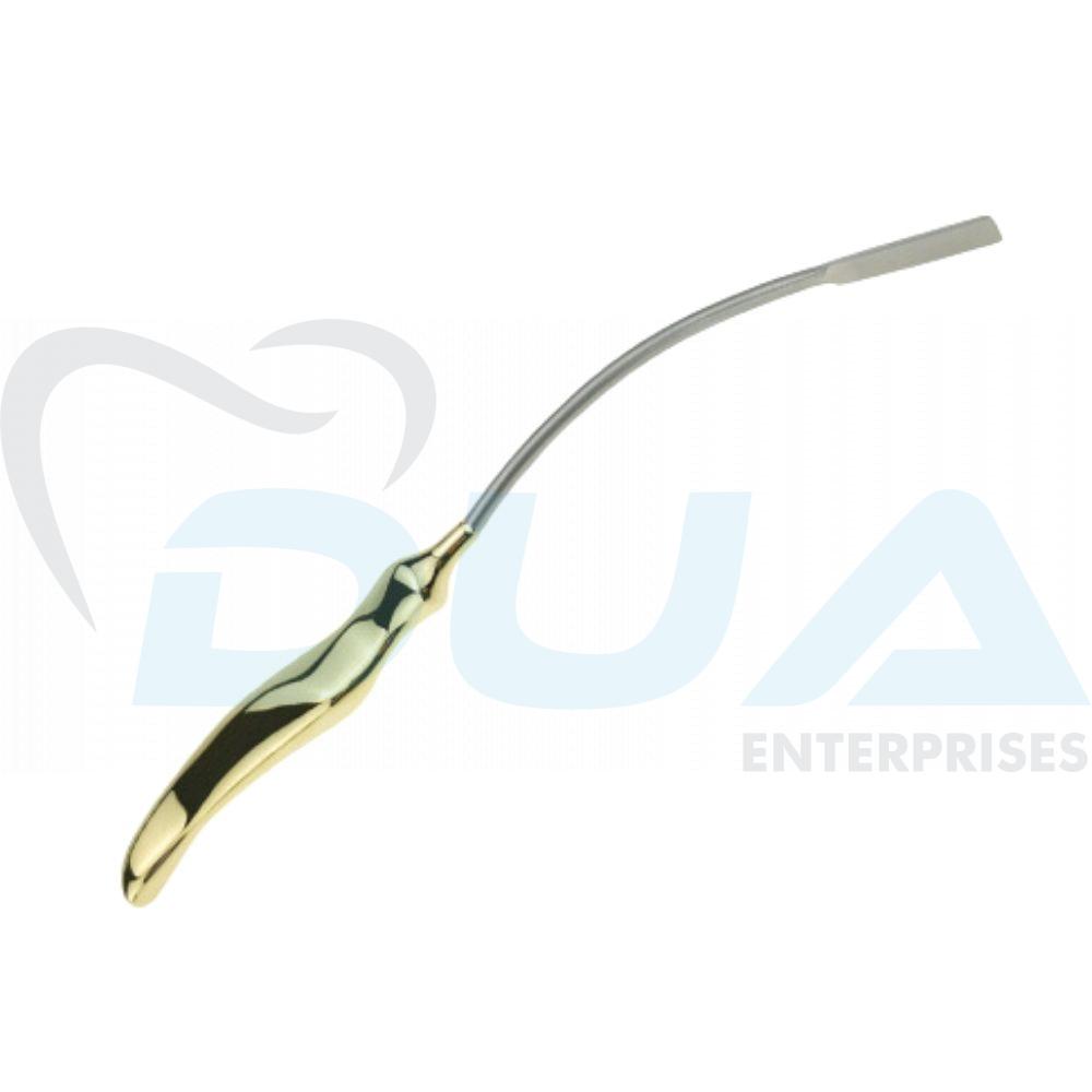 45 SHAPER/LANGENBECK FRONTOGLABELLAR DISSECTOR, CURVED “S” SHAPED, BLADE WIDTH 7 MM, LENGTH 10”/ 26.5 CM, WITH ERGO-HANDLE - Image 1