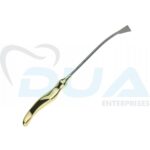 DANIEL (SHAPER) ENDOFOREHEAD/SCALP ELEVATOR DISSECTOR, SLIGHTLY CURVED, FLAT/TRIANGULAR LONG BLADE, WIDTH 12.5 MM, LENGTH 10-1/4”/ 26 CM, WITH ERGO-HANDLE, RIGID
