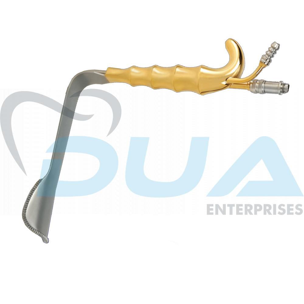 6-13.jpg Epstein Abdominoplasty Retractor, Curved Blade With Fiber Optic And Suction Tube - Image 1